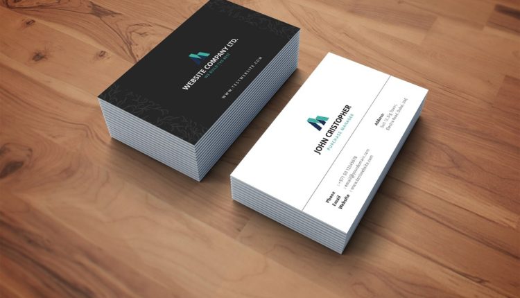 elegant business card design dubai