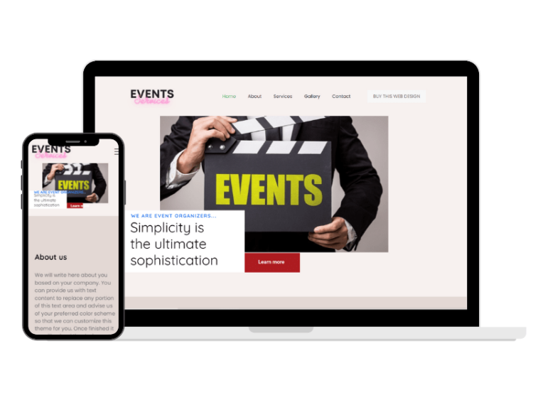 event management company website design