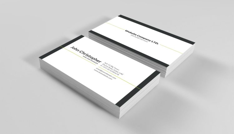 business card design in al ain