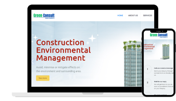 green building consultant website design