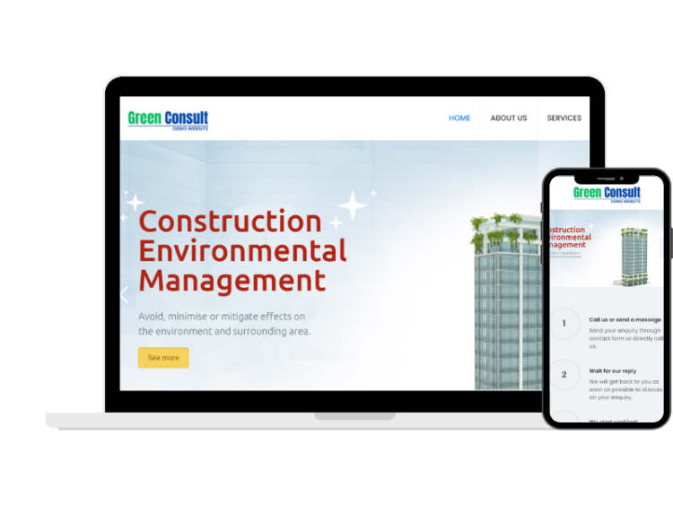 green building consultant website design