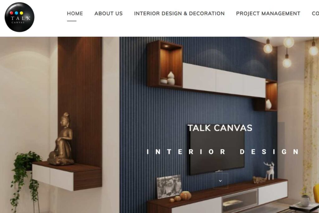 interior design company website design