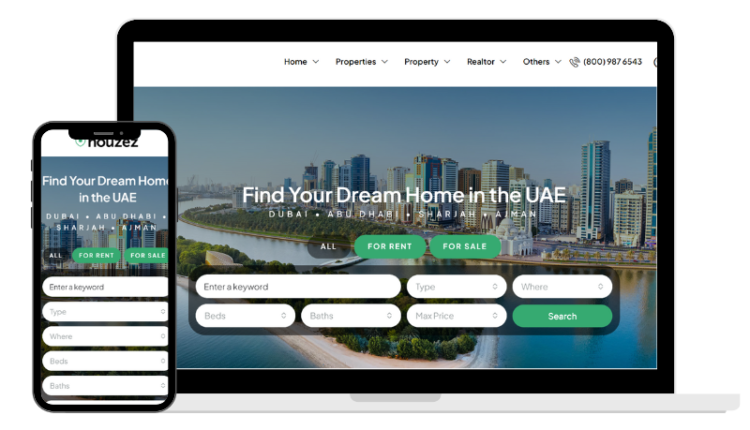 real estate web design dubai