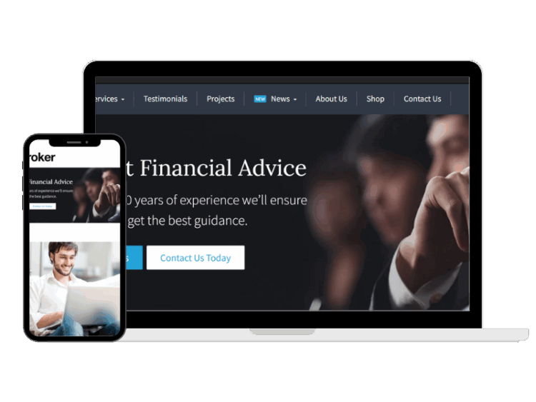 commercial brockers web design